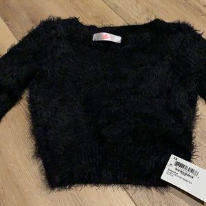 American Apparel Black fuzzy sweater